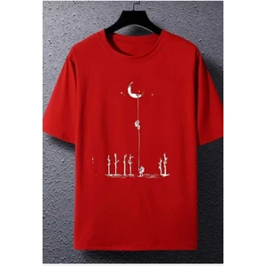 But First Coffee Baskılı Overize Basic O Yaka T-Shirt