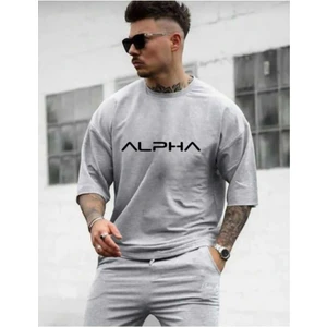 Malkoçbey Alpha Baskılı Oversize Basic T-Shirt