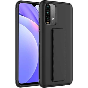 Xiaomi Poco M5S Kılıf Kflg Qstand Kapak-Siyah