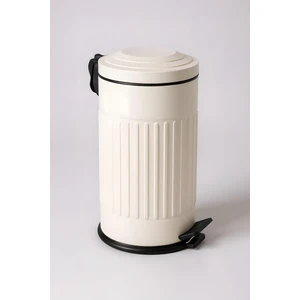 Vintage Çöp Kovası Çizgili Krem 16 Lt