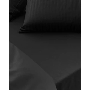 Madame Coco Adrien Çift Kişilik %100 Pamuk Çizgili Kapaklı Nevresim Takımı - Siyah