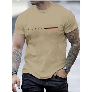 Malkoçbey Kısa Çizgi Paris Baskılı Oversize Unisex Basic T-Shirt