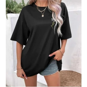 Malkoçbey Papatya Baskılı Oversize Unisex Basic T-Shirt