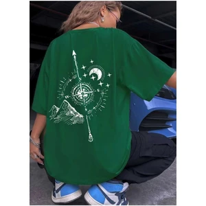 Majestıc  Baskılı Oversize Basic O Yaka Unisex T-Shirt