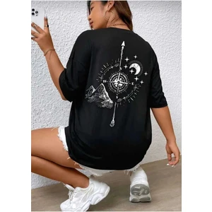 Majestıc  Baskılı Oversize Basic O Yaka Unisex T-Shirt