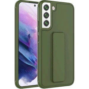 Galaxy S22 Plus Kılıf Qstand Kapak-Koyu Yeşil