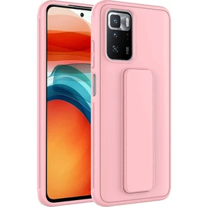 Xiaomi Redmi 10 Kılıf Kflg Qstand Kapak-Pembe