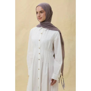 Brıce Serin Gri Uzun Saçak Püsküllü Pamuklu Şal