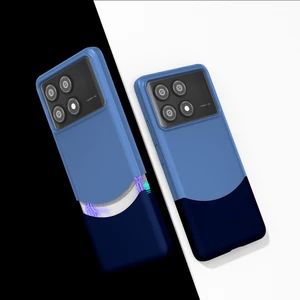 Poco X6 Pro Kılıf Mıknatıslı Kflg Duble Kapak - Lacivert