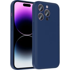 iPhone 14 Pro Kılıf Kamera Korumalı Kartlık Hazneli Kflg Vitra Kapak - Lacivert