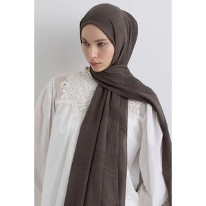 Brıce Antrasit Uzun Saçak Püsküllü Pamuklu Şal