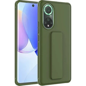 Huawei Nova 9 Kılıf Qstand Kapak-Koyu Yeşil