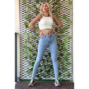 The Bark Skinny Jean Kadın Pantolon 1031-964 Buz Mavisi