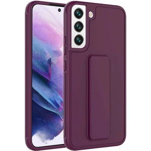 Galaxy S22 Plus Kılıf Qstand Kapak-Mürdüm