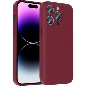 iPhone 14 Pro Kılıf Kamera Korumalı Kartlık Hazneli Kflg Vitra Kapak - Mürdüm