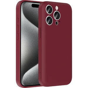 iPhone 15 Pro Max Kılıf Kamera Korumalı Kartlık Hazneli Kflg Vitra Kapak - Mürdüm