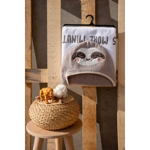 Pamuk 60X110 Tembel Hayvan Başlıklı Kadife Bebek & Çocuk Kundak