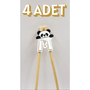 Panda Çubuk Yardımcı Aparatı (4’lü Set) | Çocuk & Yetişkin Için 3D Chopstick Eğitici Klips