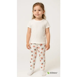 Pure Dots Kız Çocuk Yazlık Çiçek Desenli Beyaz Tayt