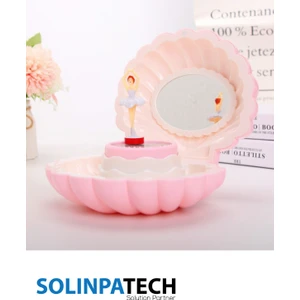 Hareketli Balerinli Istiridye Kabuk Takı ve Müzik Kutusu