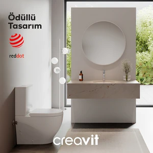 Mare Beyaz Kanalsız Duvara Sıfır Klozet Takımı MA361, Creavit Mare Duroplast Yavaş Kapak
