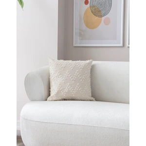 Ritim Desenli Punch Işlemeli Keten Kırlent Kılıfı 43X43CM, Dekoratif Kırlent Kılıfı