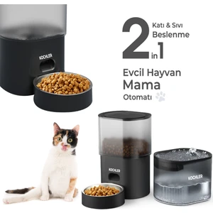 Evcil Hayvan Kedi Mama ve Su Otomatı Akıllı Besleme Ünitesi