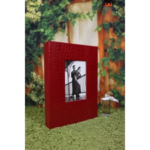 NRCN 13x18 cm 200'lük Deri Fotoğraf Albümü Kırmızı