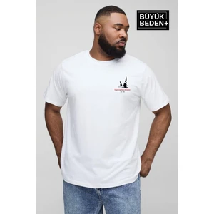 Süperlife Erkek Büyük Beden Yelken Baskılı Bisiklet Yaka Tshırt SPR25BTS903