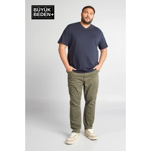 Süperlife Erkek Büyük Beden V Yaka Tshırt SPRBTS09