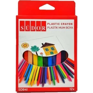 12'li Plastik Üçgen Mum Boya