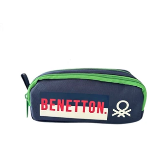 Unıted Colors Of Benetton Çift Bölmeli Lacivert Kalem Çantası (04283)