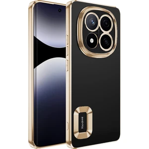 Redmi Note 14 Pro 4g Kılıf Kamera Korumalı Logo Gösteren Arth Omega Kapak - Gold