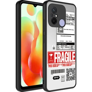 Xiaomi Redmi 12C Kılıf Aynalı Desenli Kamera Korumalı Parlak Arth Mirror Kapak-Fragile