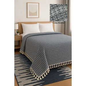 Ilmeki %100 Geri Dönüştürülmüş Iplikten Üretilmiş 200X230 cm Armürlü Pike / Koltuk ve Yatak Örtüsü