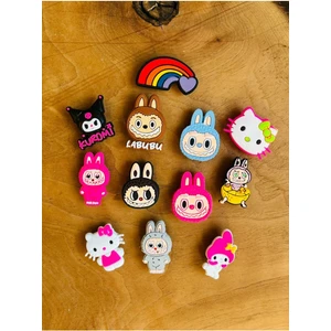 Jibbitz Terlik Süs 12'li Süper Set Labubu,hello Kitty,kuromi,my Melodi