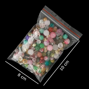 HG Tedarik 100 Adet 8X10 cm Şeffaf Kilitli Poşet, Kına Çerez Kuruyemiş Poşeti, Kilitli Torba
