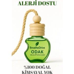 Odak Serisi - Okaliptüs - Çam - Astim ve Allerji Dostu Araç Kokusu - %100 Doğal Oto Parfüm