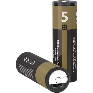 USB Type-C Şarjlı Aa Pil 1.5V | 1000+ Kez Şarj Edilebilir Lityum Pil | Kalem Pil (2’li Paket)