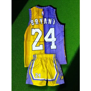 North Stand NBA Los Angels Lakers Kobe Bryant Özel Resimli Çocuk Basketbol Forması