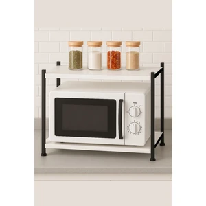Tezgah Üstü 2 Raflı Mikrodalga ve Baharat Rafı – Çok Amaçlı Mutfak Düzenleyici