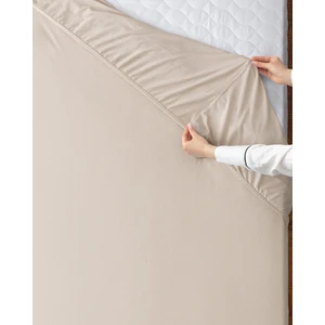 Madame Coco Tek Kişilik Lastikli %100 Pamuk Penye Çarşaf - Taş