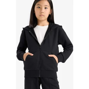 Kız Çocuk Basic Düz Kapüşonlu Okul Fermuarlı Sweatshirt C8110A825AU