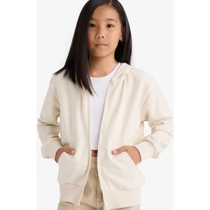 Kız Çocuk Basic Düz Kapüşonlu Okul Fermuarlı Sweatshirt C8110A825AU