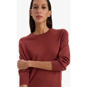 Relax Fit Bisiklet Yaka Basic Düz Triko Kazak I6913AZ25WN