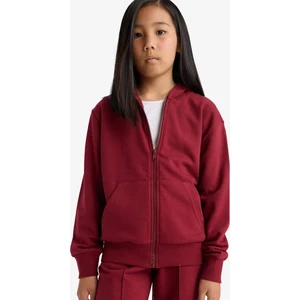 Kız Çocuk Basic Düz Kapüşonlu Okul Fermuarlı Sweatshirt C8110A825AU