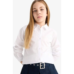 Kız Çocuk Poplin Uzun Kollu Okul Gömleği U4499A625AU