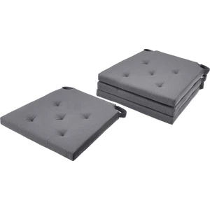 Justina Sandalye Minderi Gri 42 35X40X4 cm 4lü Yumuşak Konforlu Mutfak Yemek Odası Dekoratif Minder Seti