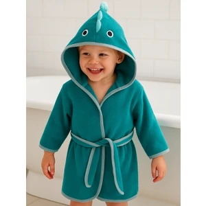 Bornoz Figürlü Petrol