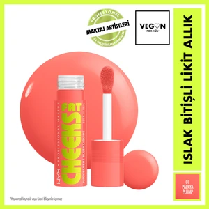 NYX Professional Makeup Fat Cheeks Islak Bitişli Likit Allık - 1 Papaya Plump